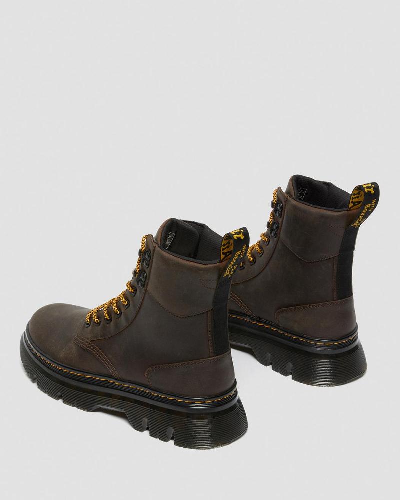 Dark / Brown Women's Dr Martens Tarik Crazy Horse Leather Utility Boots | CA 267YXF